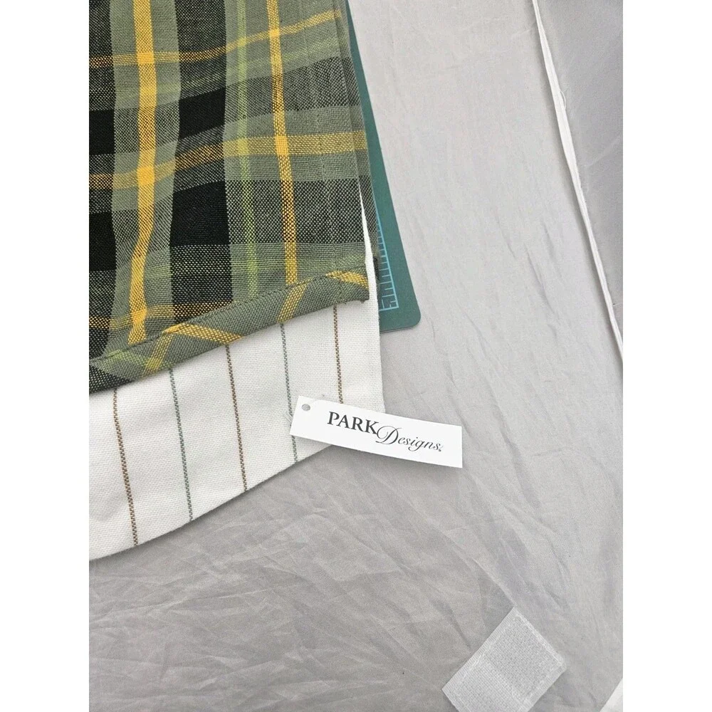 Park Designs Willow Lane Plaid Lined Layered Valance 72 in x 14 in - One Valance